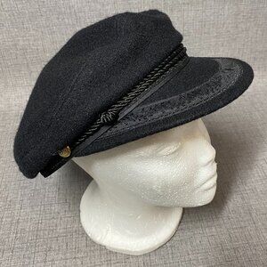 Vintage Scullys Hat With Anchor Buttons Henschel Hat Co. H1H Large